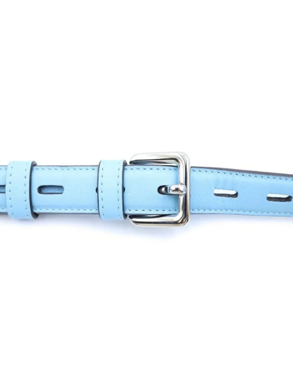 Loewe Heritage Shoulder Bag Logo Leather Blue